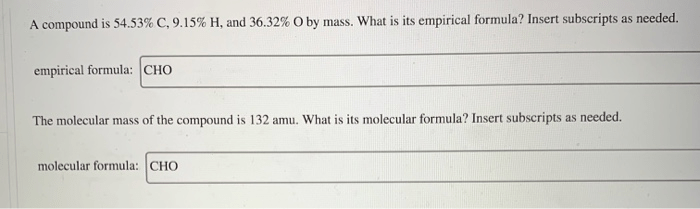 A compound is 54.53 c 9.15 h