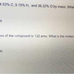 A compound is 54.53 c 9.15 h