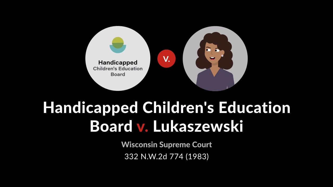 Handicapped children's education board v lukaszewski