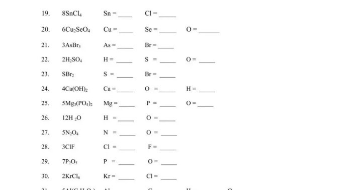 Chemistry counting atoms in compounds worksheet #7.0.1