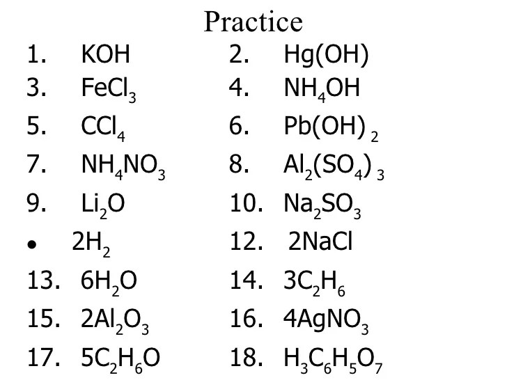 Chemistry counting atoms in compounds worksheet #7.0.1