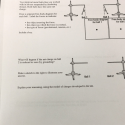 Suspended identical assume insulating charges